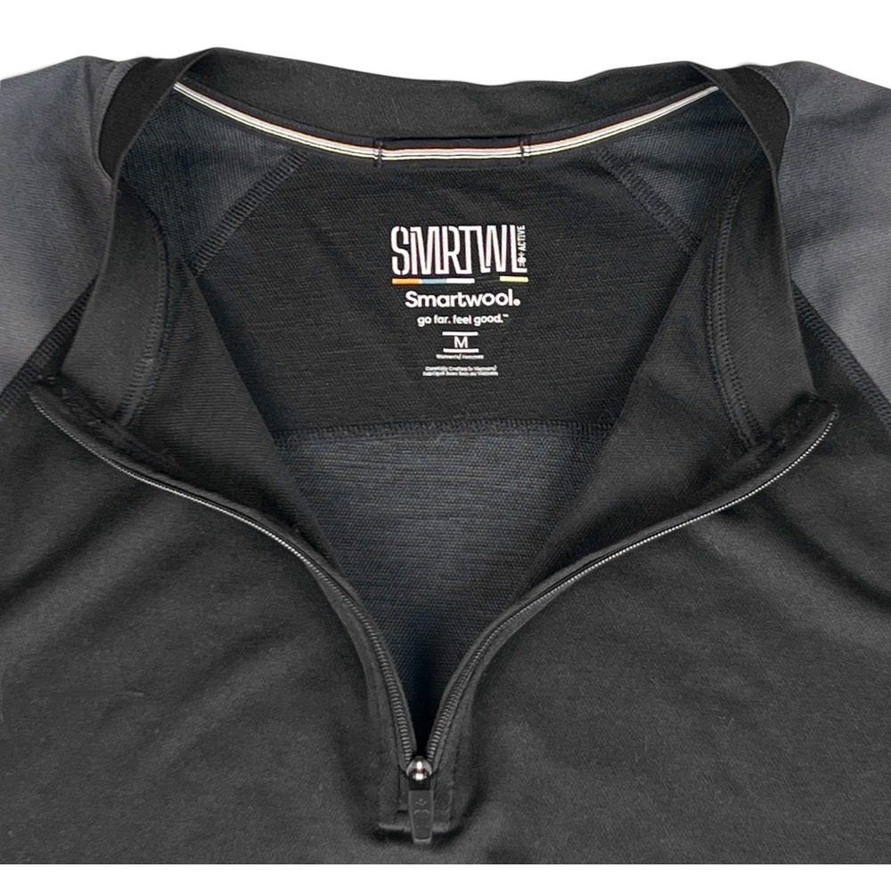 Smartwool Women's Sz M LS 1/4 Zip Pullover Base Layer Athletic Top Shirt - Picture 2 of 10